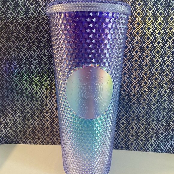 Starbucks Summer 2021 Blue Ombre Mermaid Studded Bling Venti 24oz Tumbler NEW - Picture 4 of 5